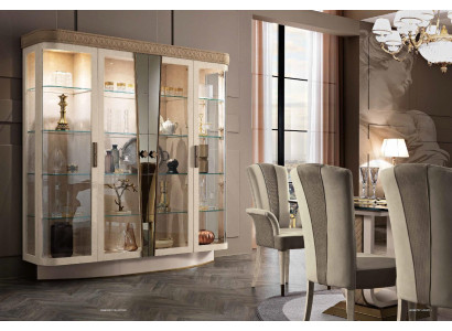 Vitrinn Luxus Schaufferster Vitrinnen Glas Schaf Modern Beige Regal Anrichte Nei